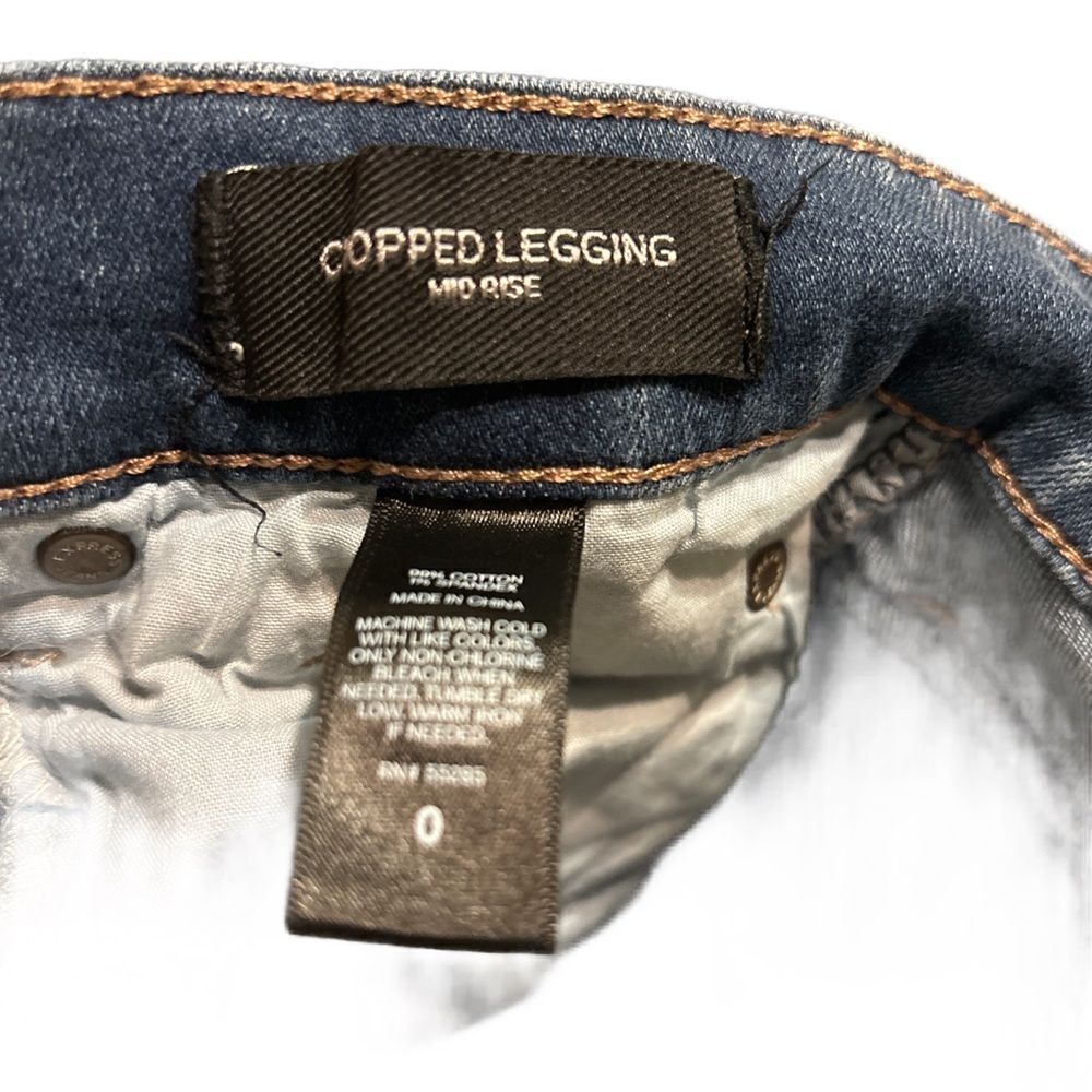Express Mid Rise Cropped Destructed Denim - Picture 7 of 8